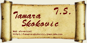 Tamara Skoković vizit kartica